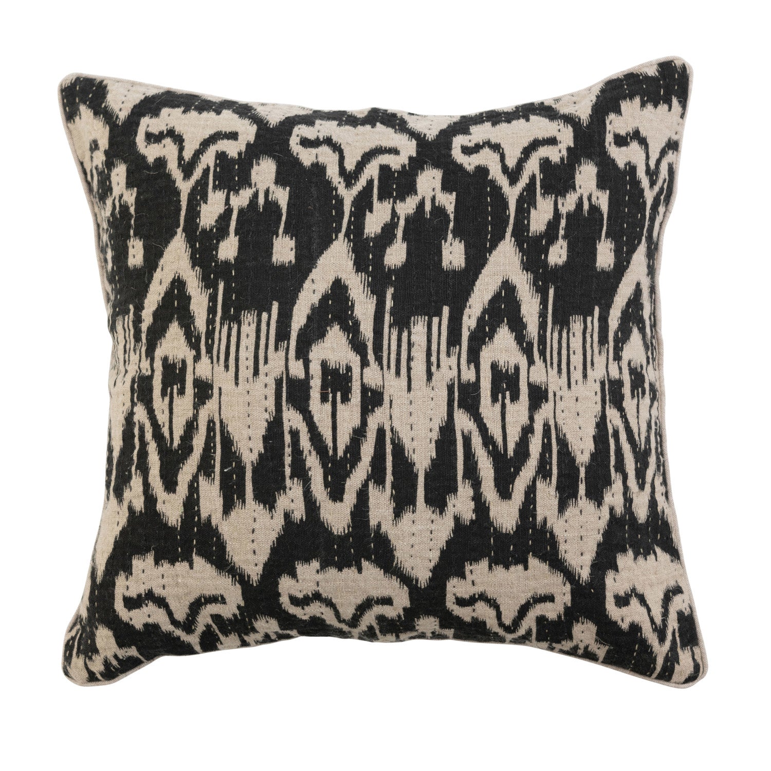 Pillow w/ Ikat Embroidery