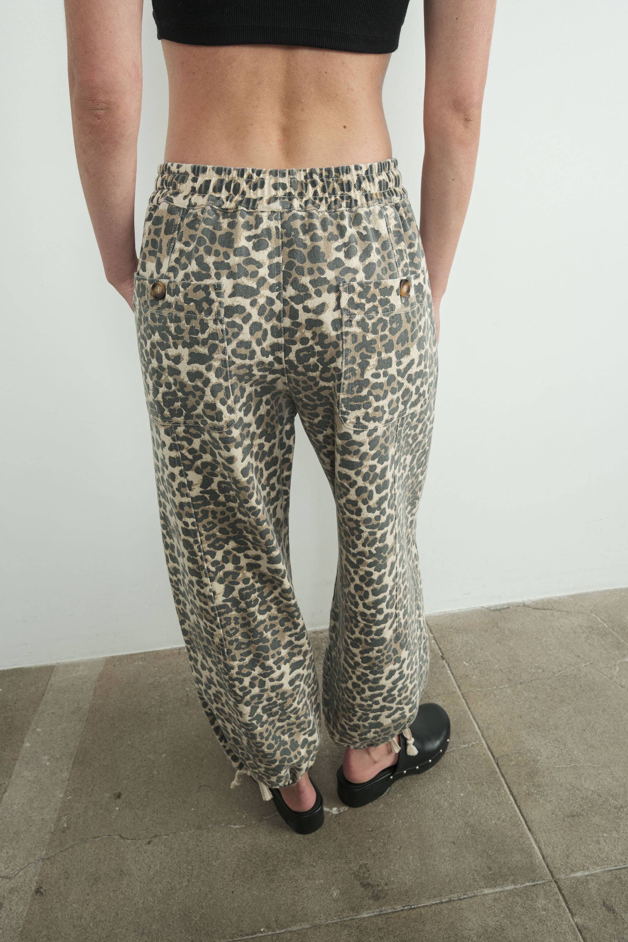 Leopard Pull On Jogger