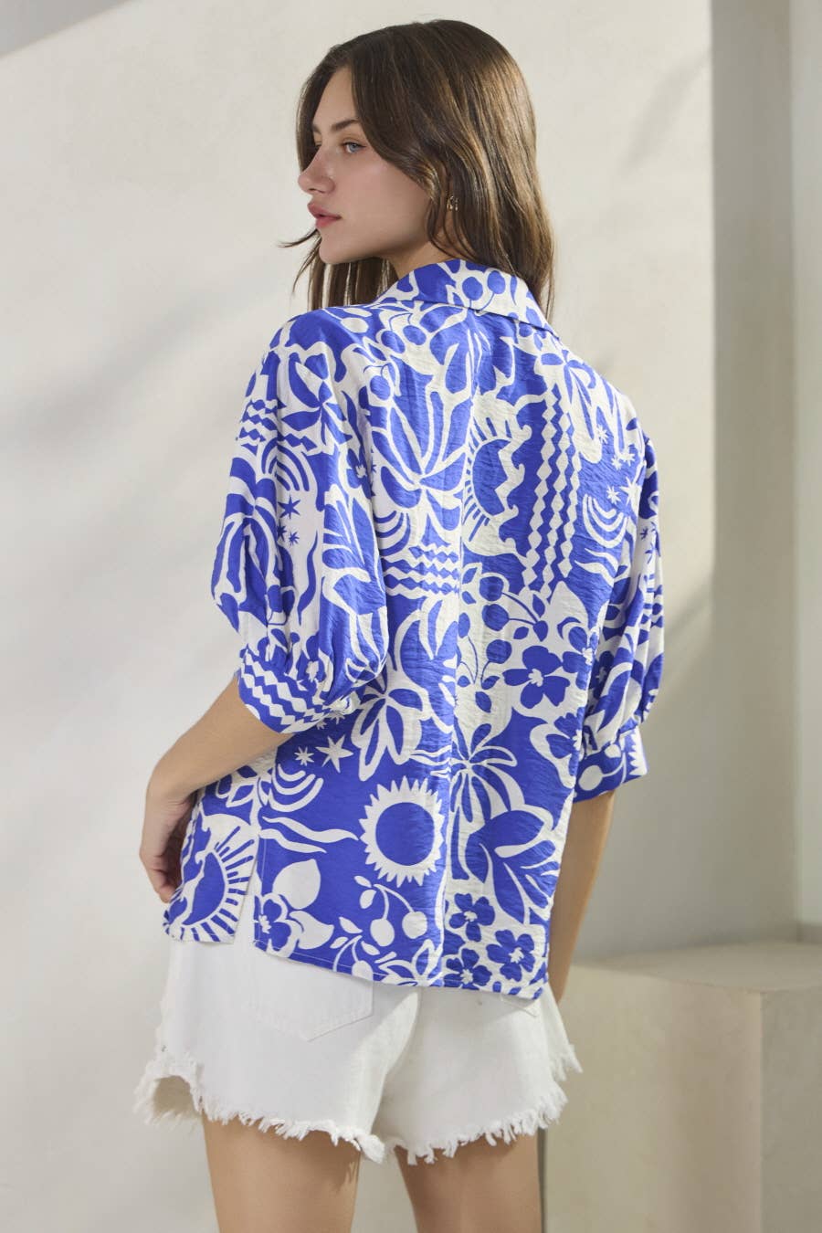 Tropical Print Blouse