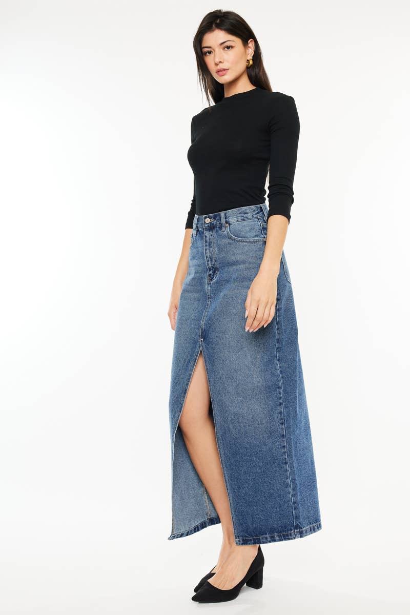 Denim Maxi Skirt