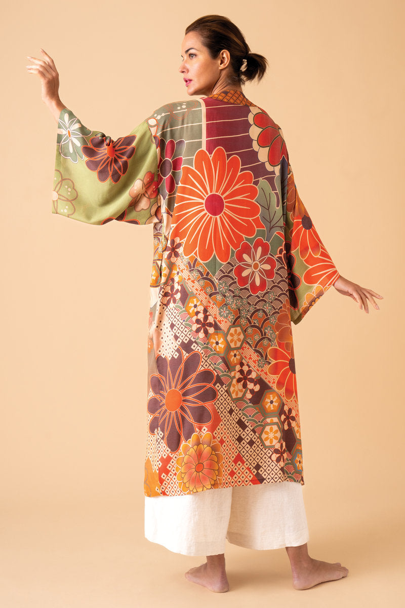 70s Kaleidoscope Gown - Sage