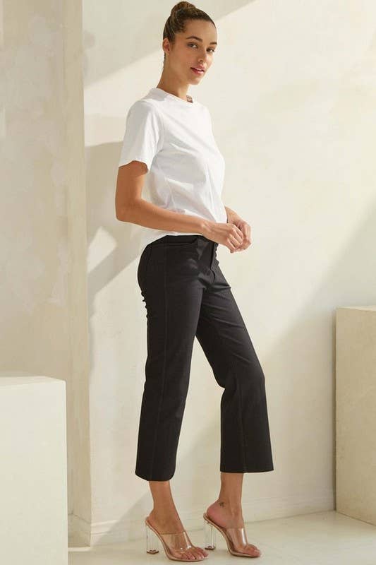 Classic Straight Leg Crop Pants