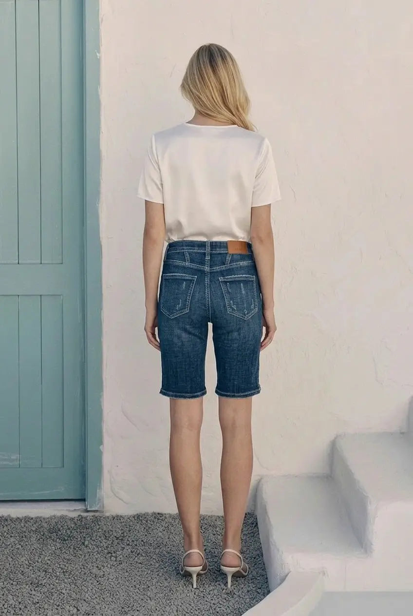 Denim Bermuda Shorts