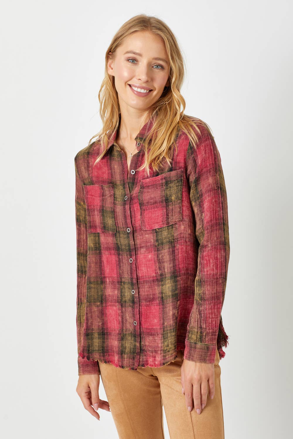 Washed Plaid Shirt