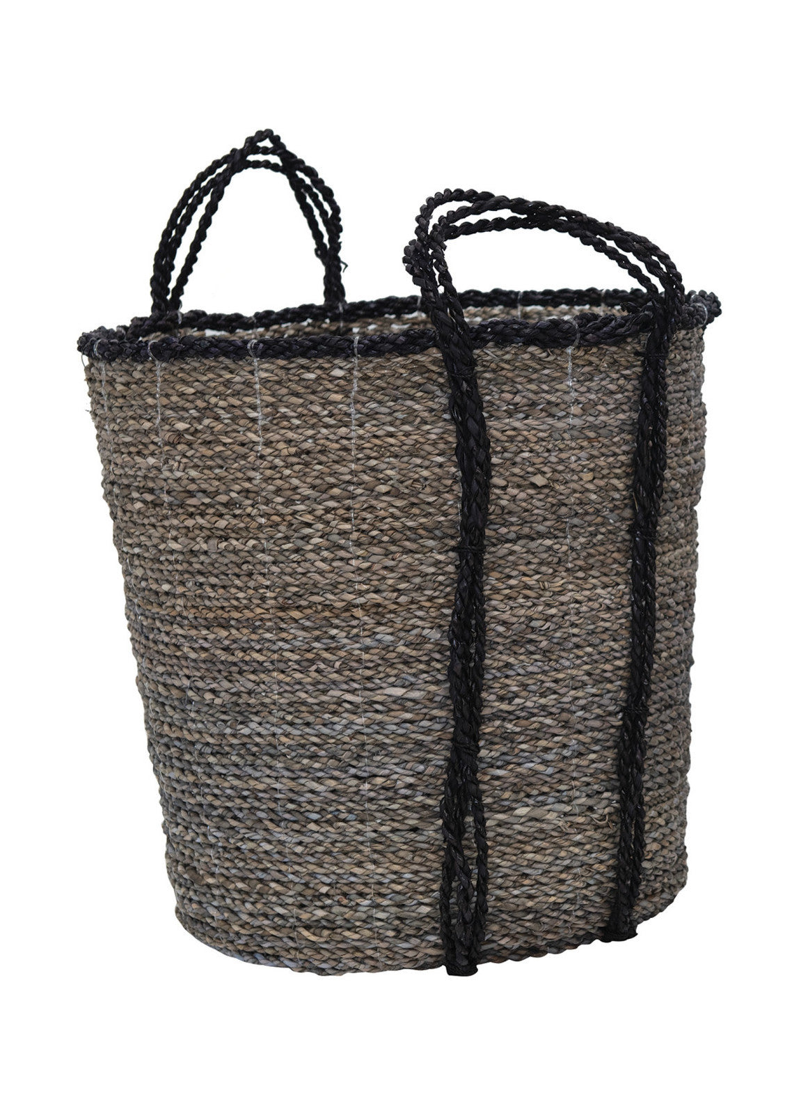 Hand-Woven Seagrass Basket w/ Handles - Large