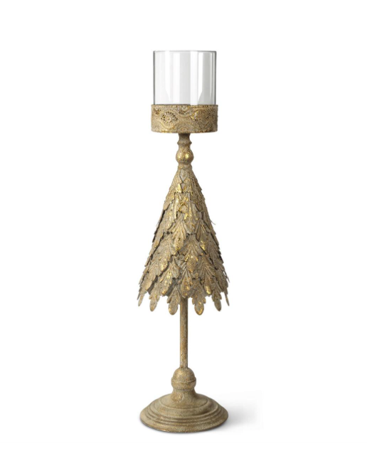 Metal Tree Candleholders - Gold