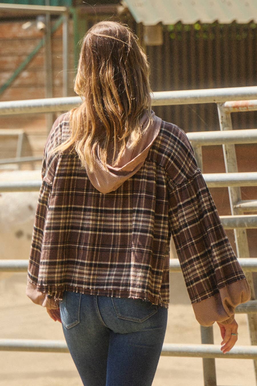 Plaid Pullover Jacket