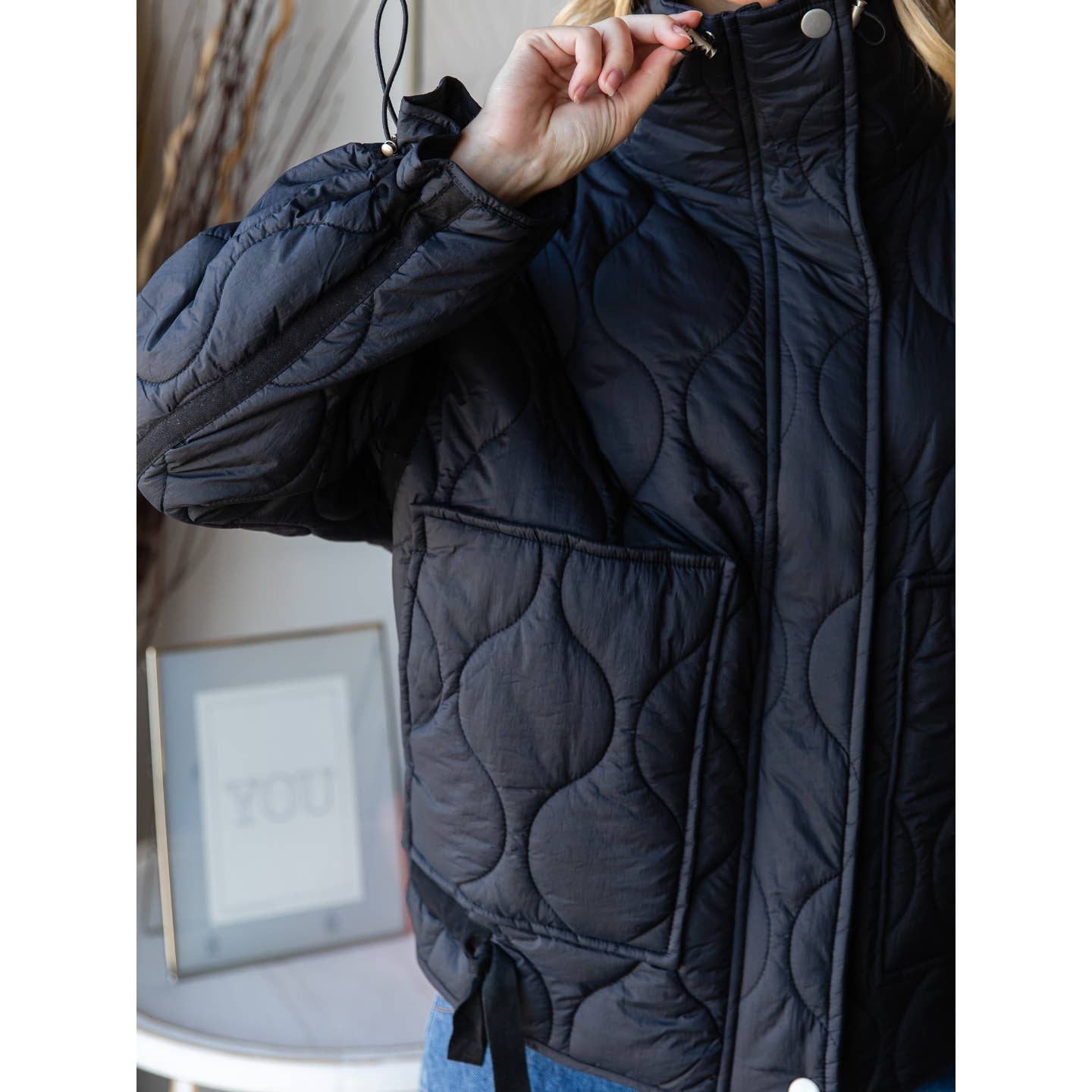 Lightweight Quilted Zip Up Jacket