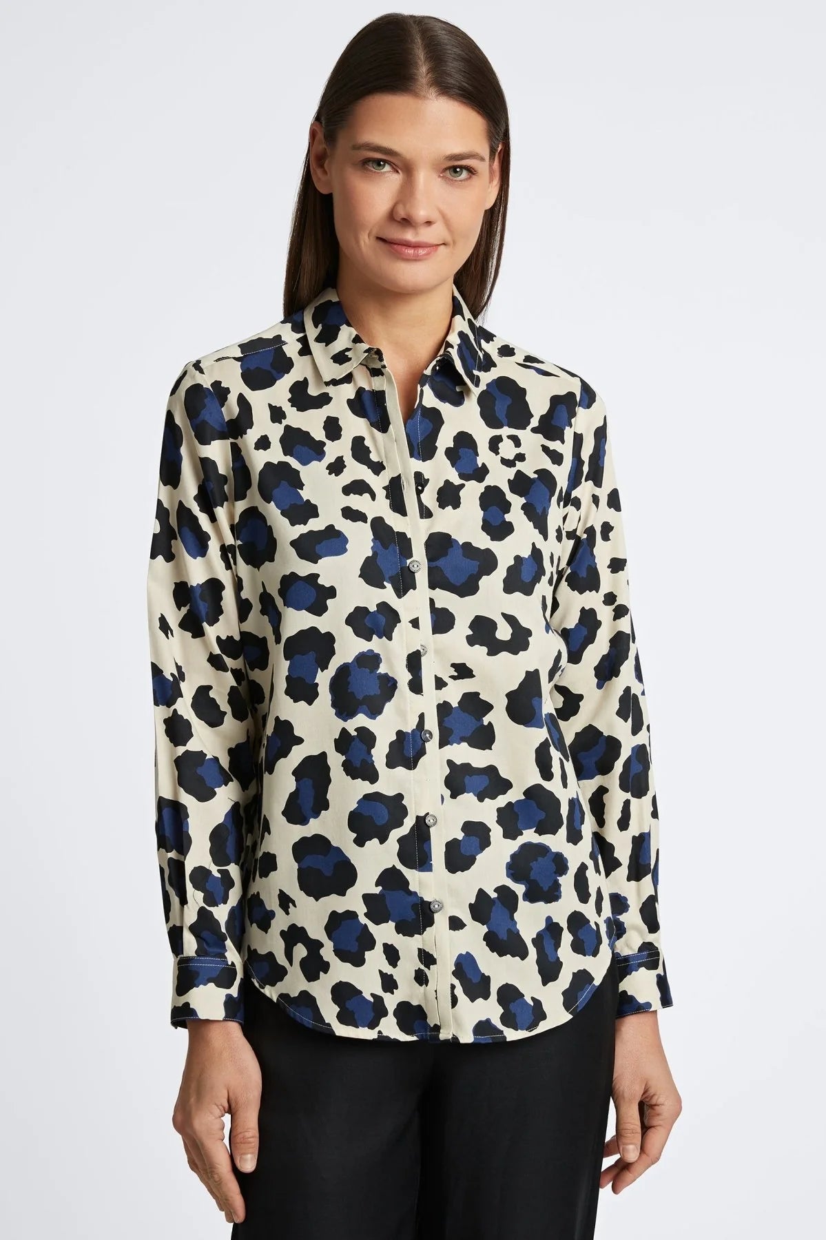 Charlie No Iron Large Cheetah Print Shirt