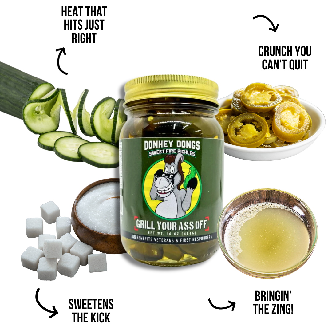 Donkey Dongs Sweet Fire Pickles