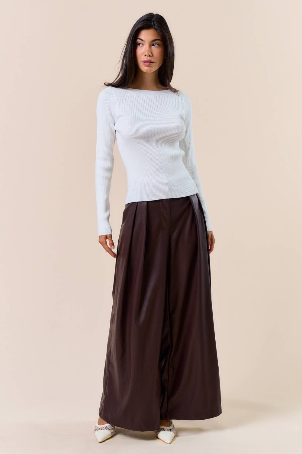 Chic Boat Neck Knit Top