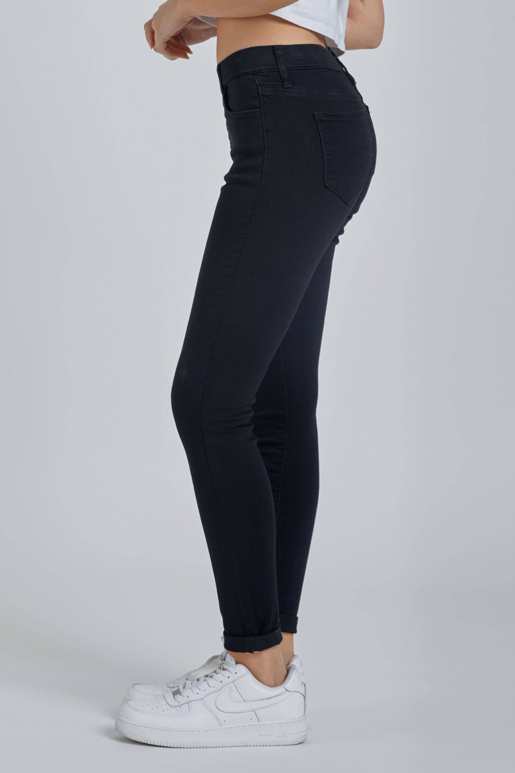 Mid Rise Pull-On Skinny