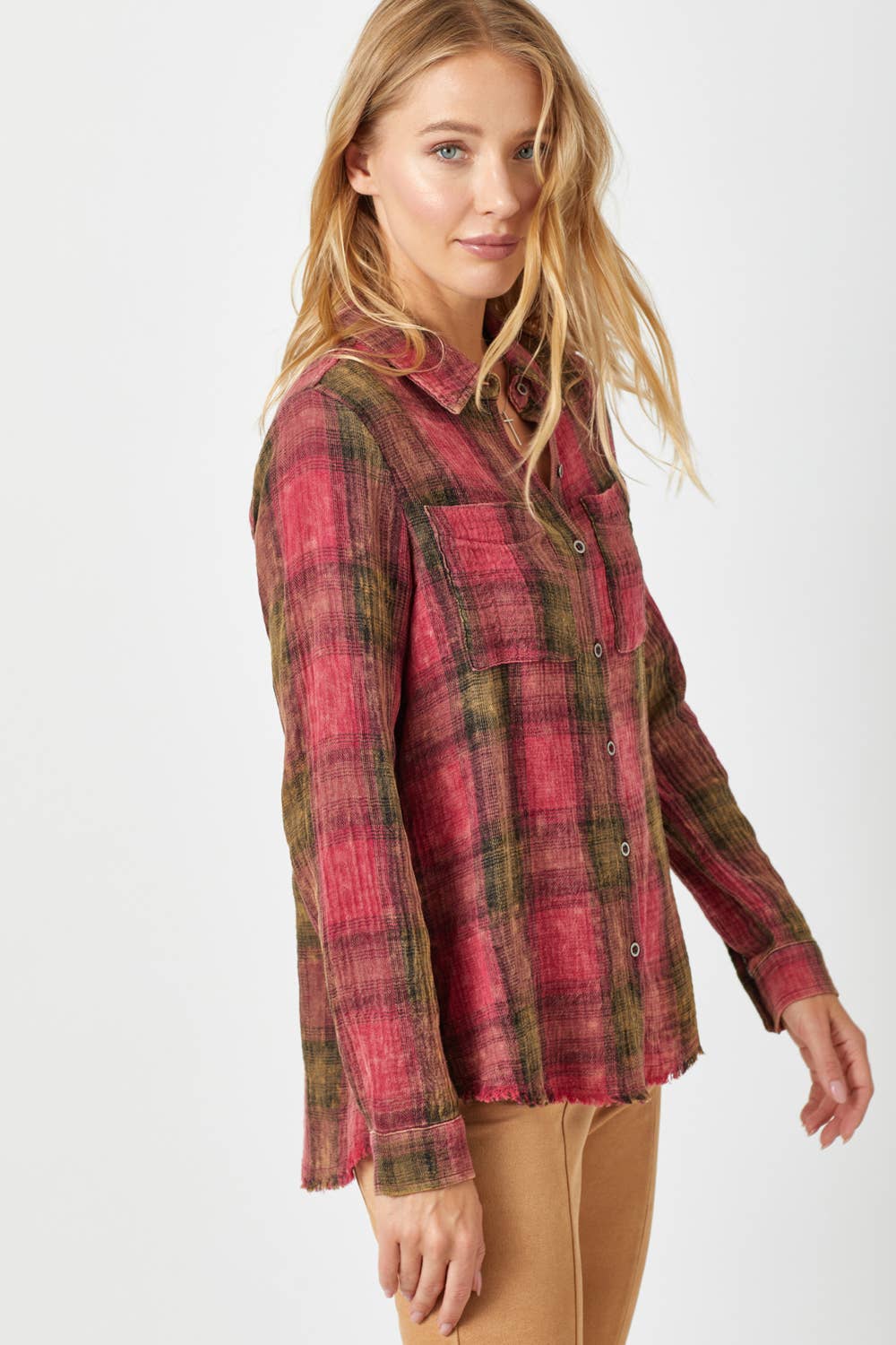 Washed Plaid Shirt