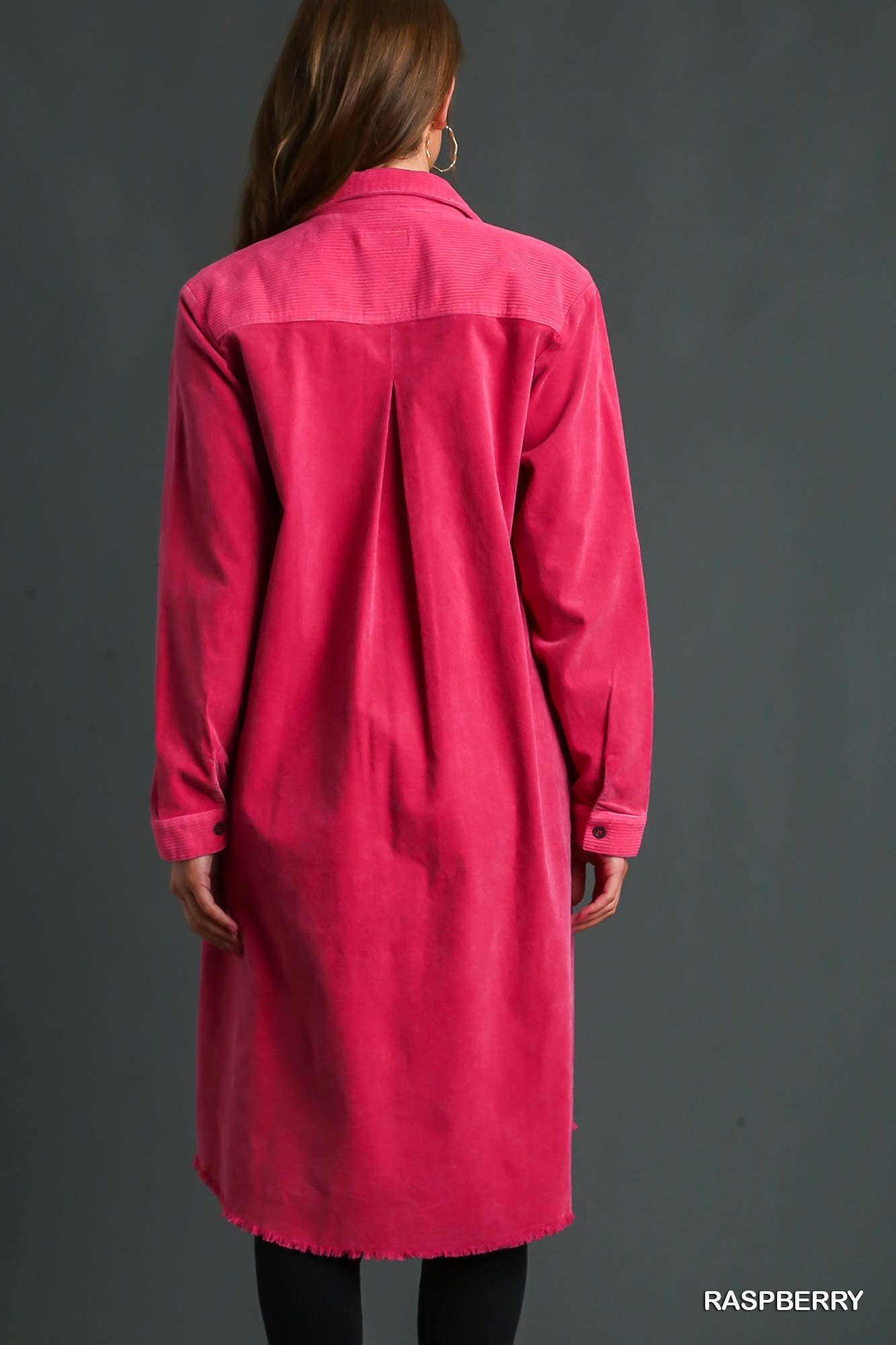 Corduroy Down Shirt Dress