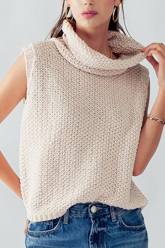 Sleeveless Cowl Neck Top