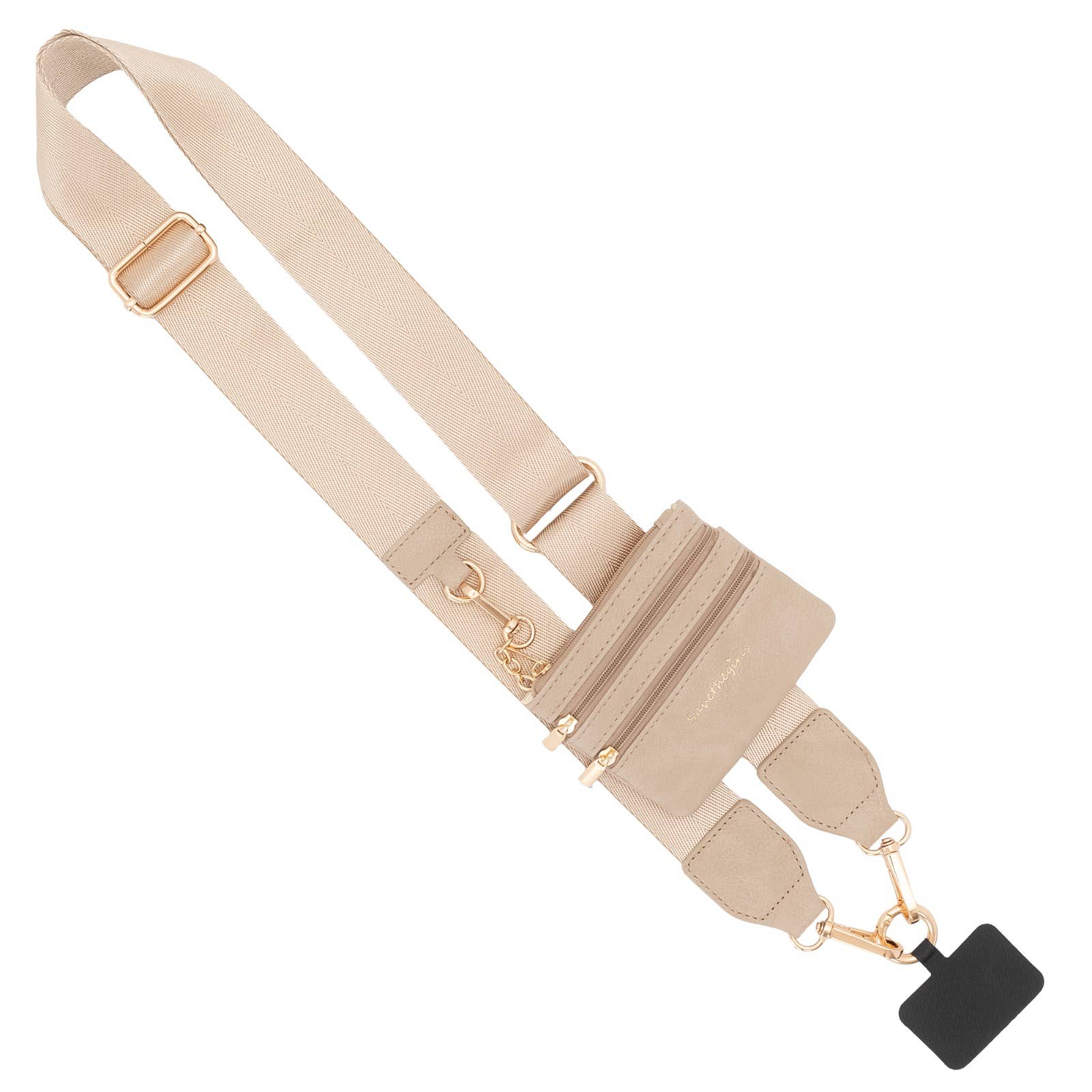 Clip & Go Phone Lanyard with Wallet - Taupe