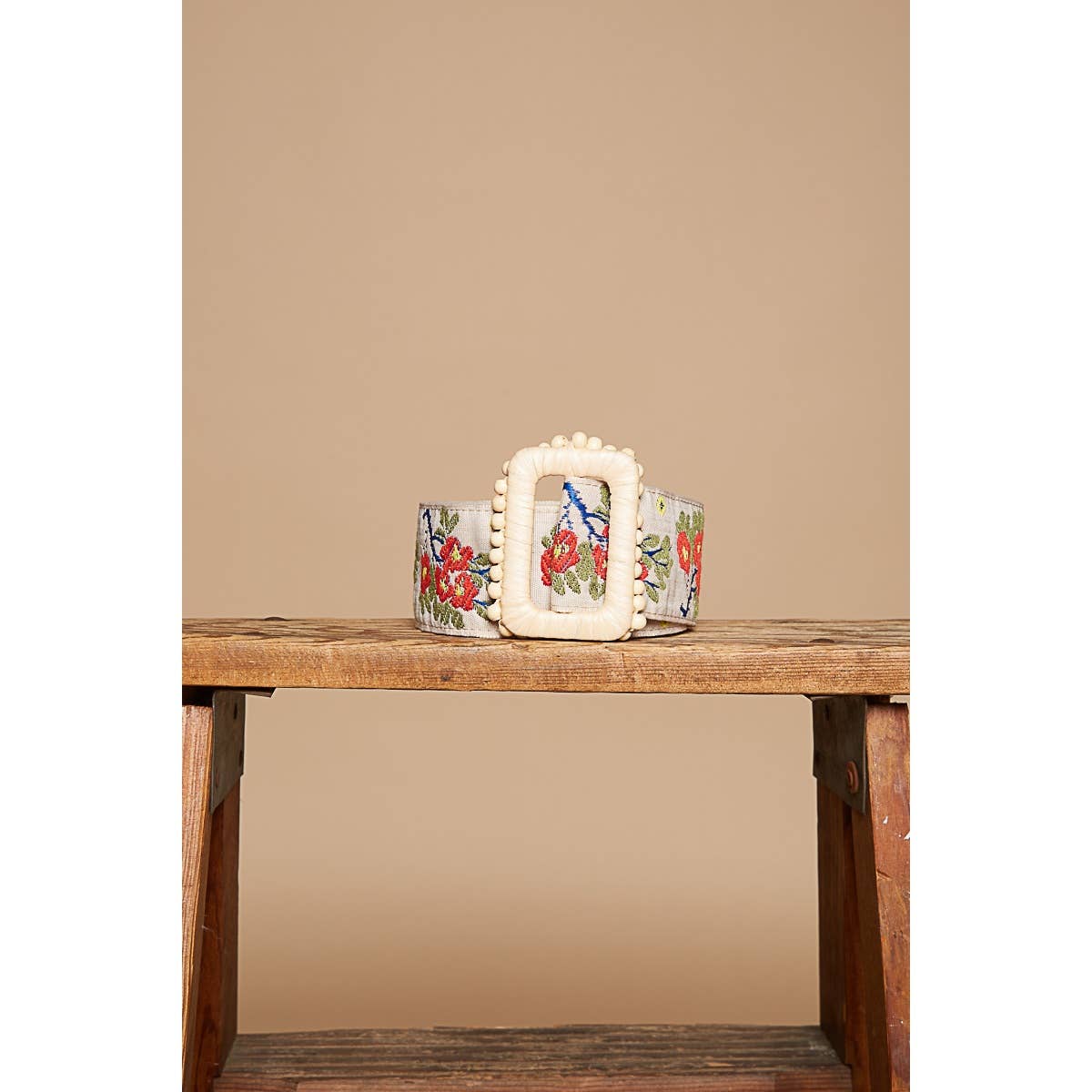 Floral Square Buckle Belt