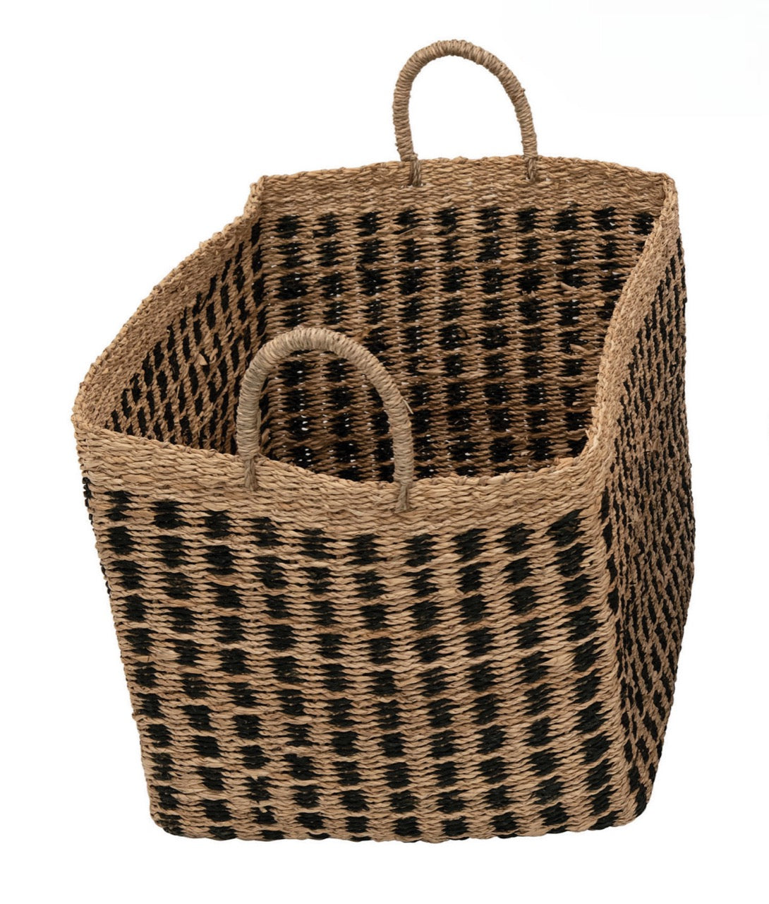 Hand-Woven Seagrass Basket w/ Handles - 21"