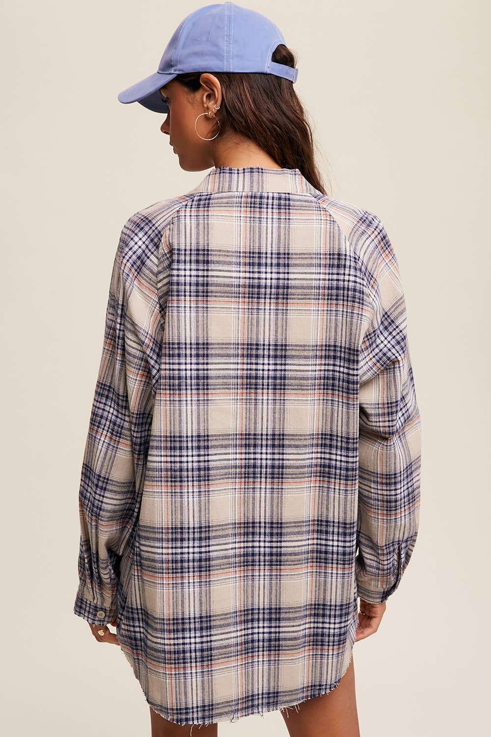 Plaid Button Down Shirt Jacket