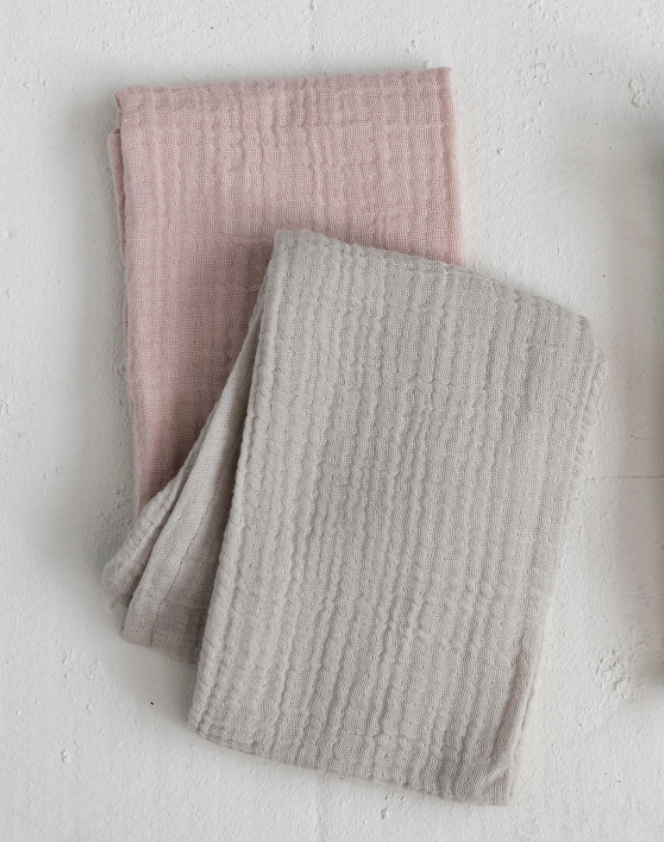 Double Cloth Tea Towel - Cement