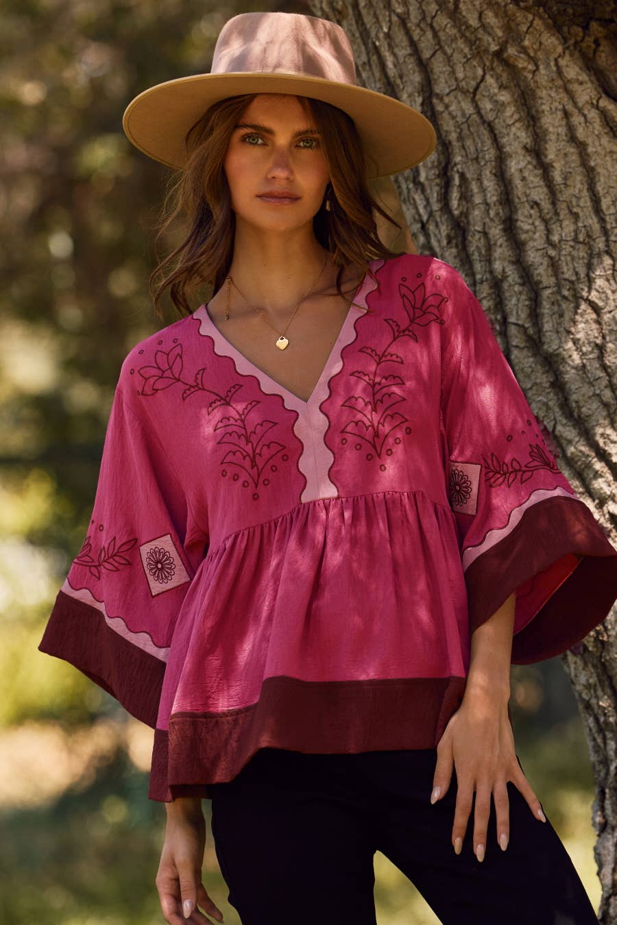Embroidered Peasant Blouse