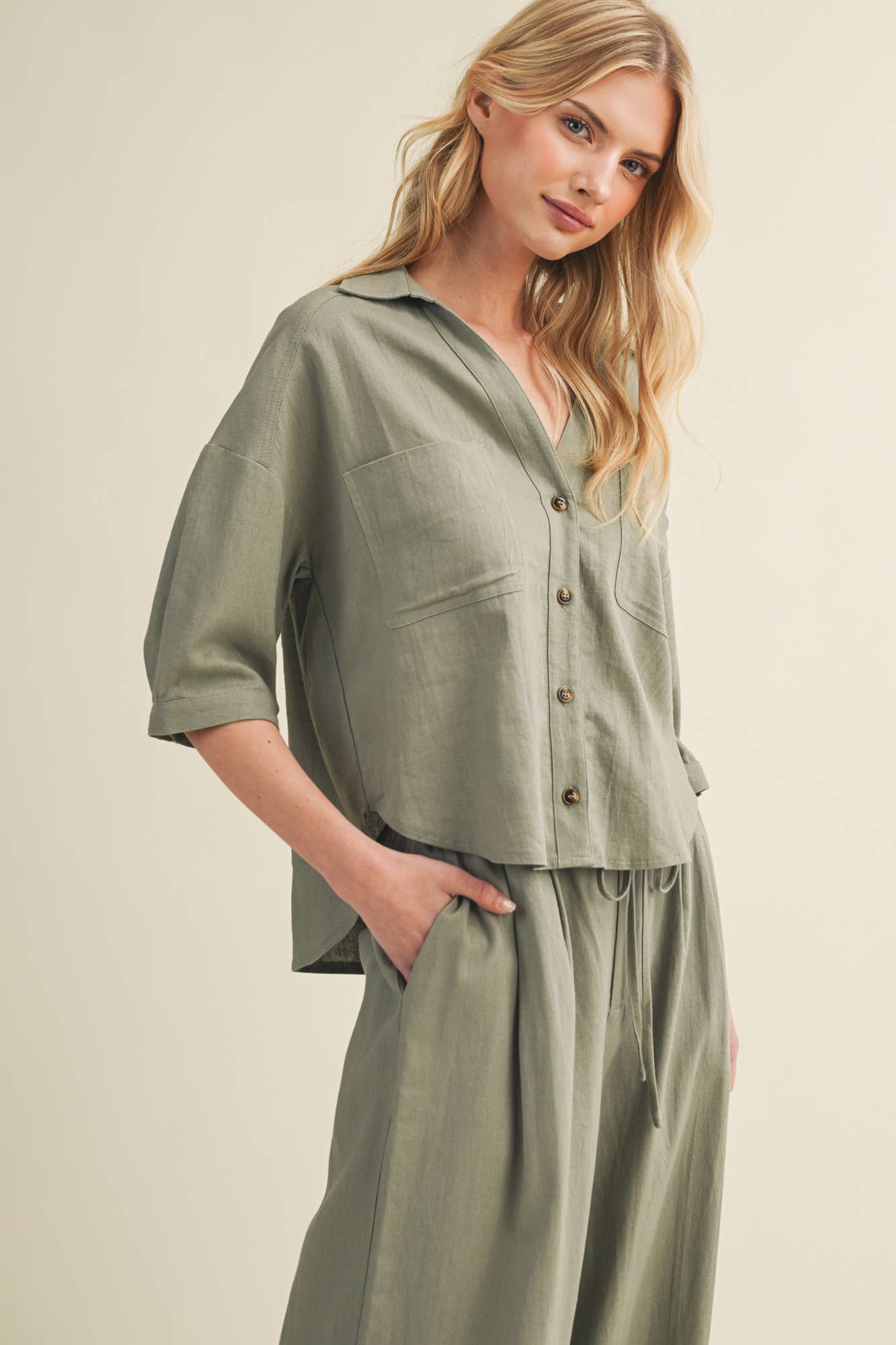 Pleated Back Top
