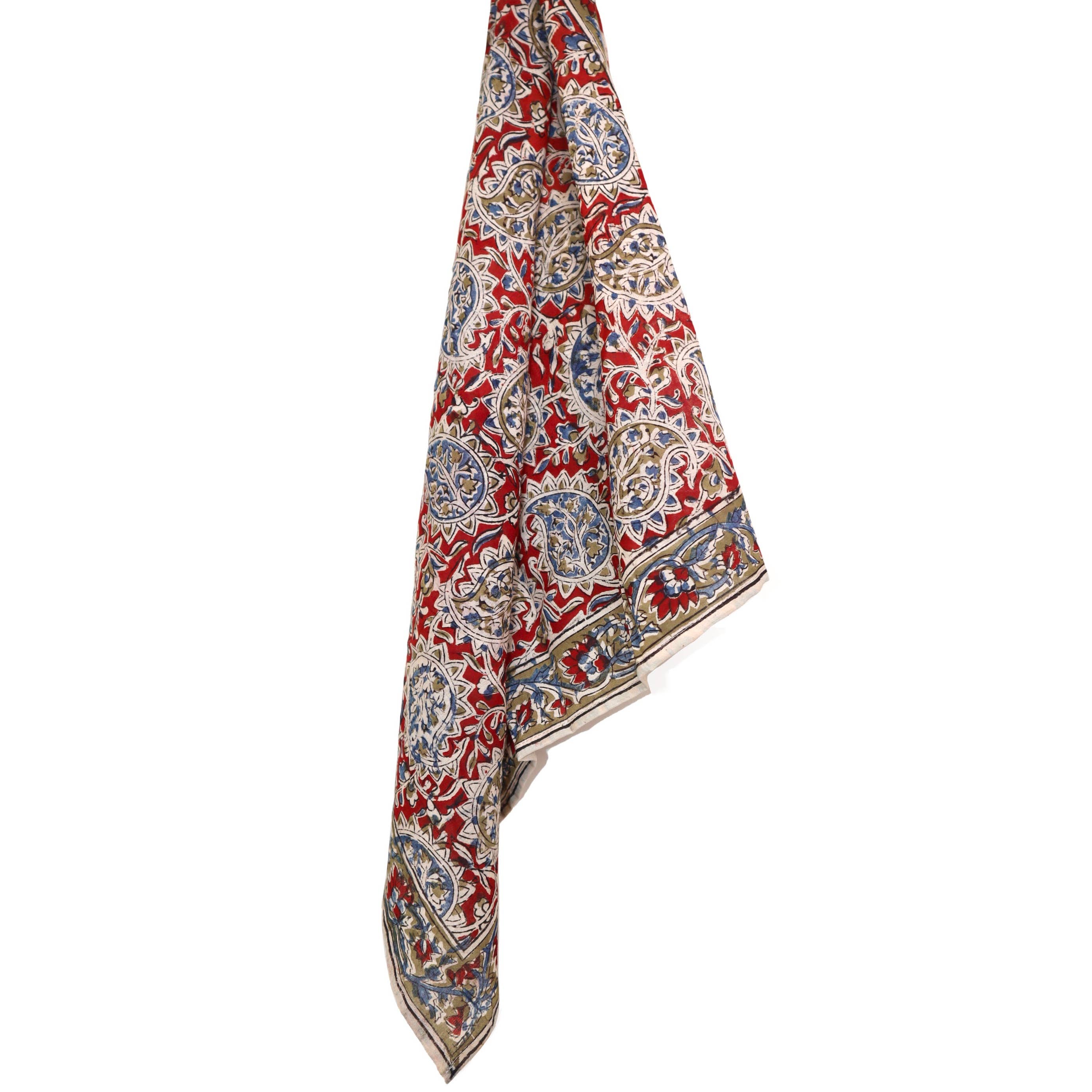 Cotton Voile Bandana - Red/Blue