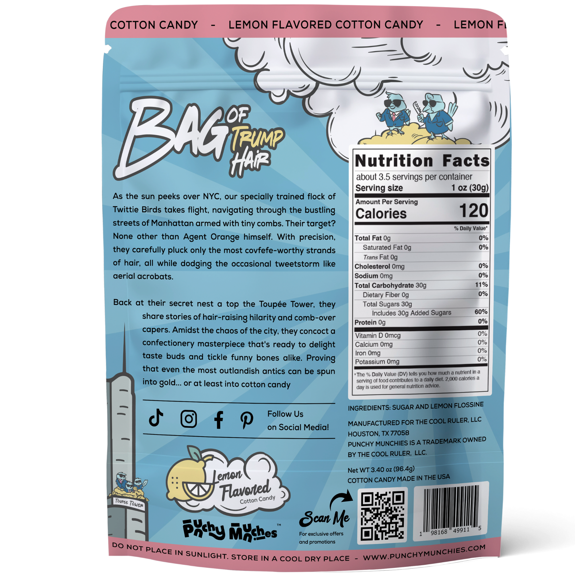 Bag of Trump Hair – Lemon-Flavored Cotton Candy