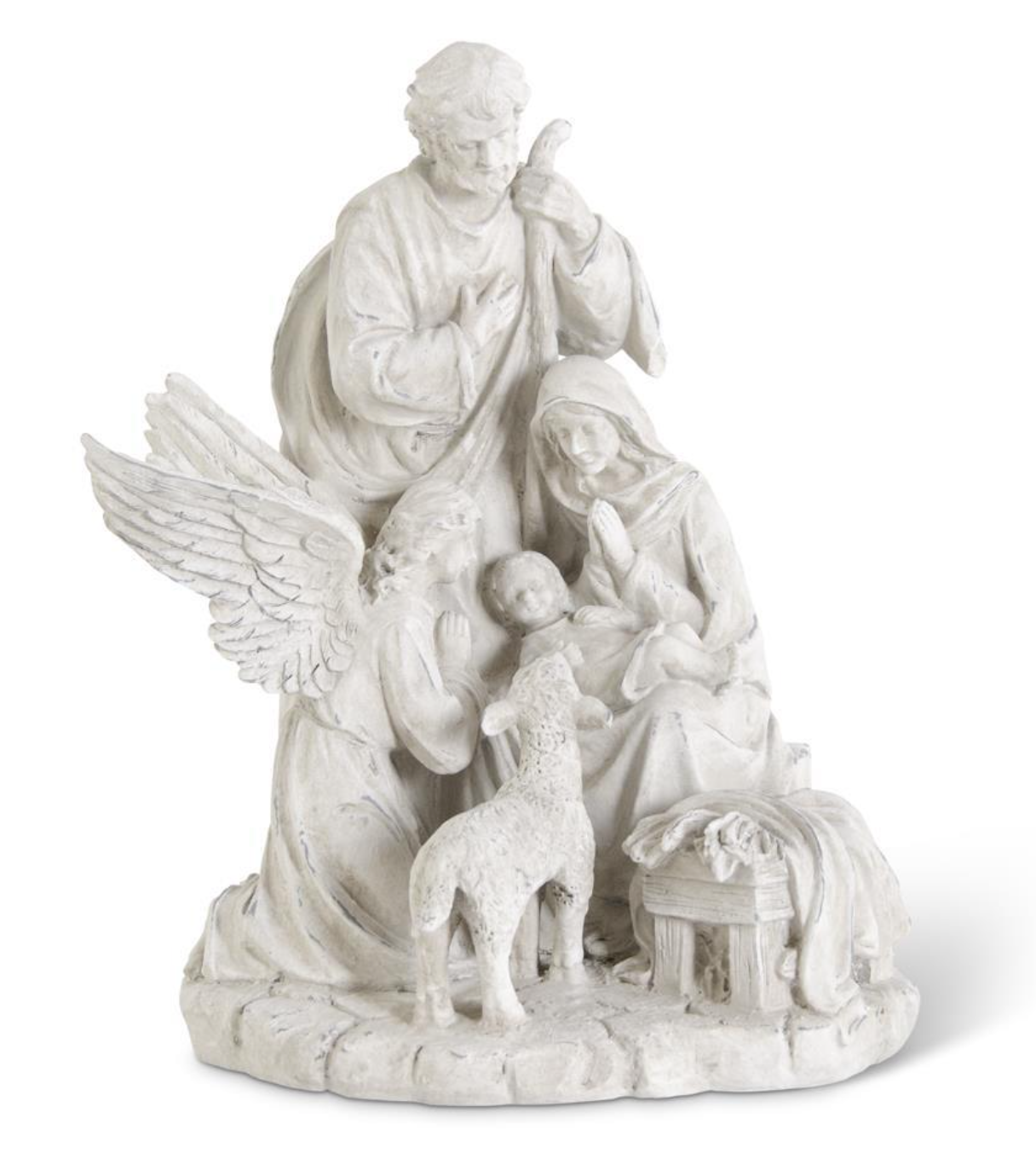 Nativity Family w/ Angel and Sheep