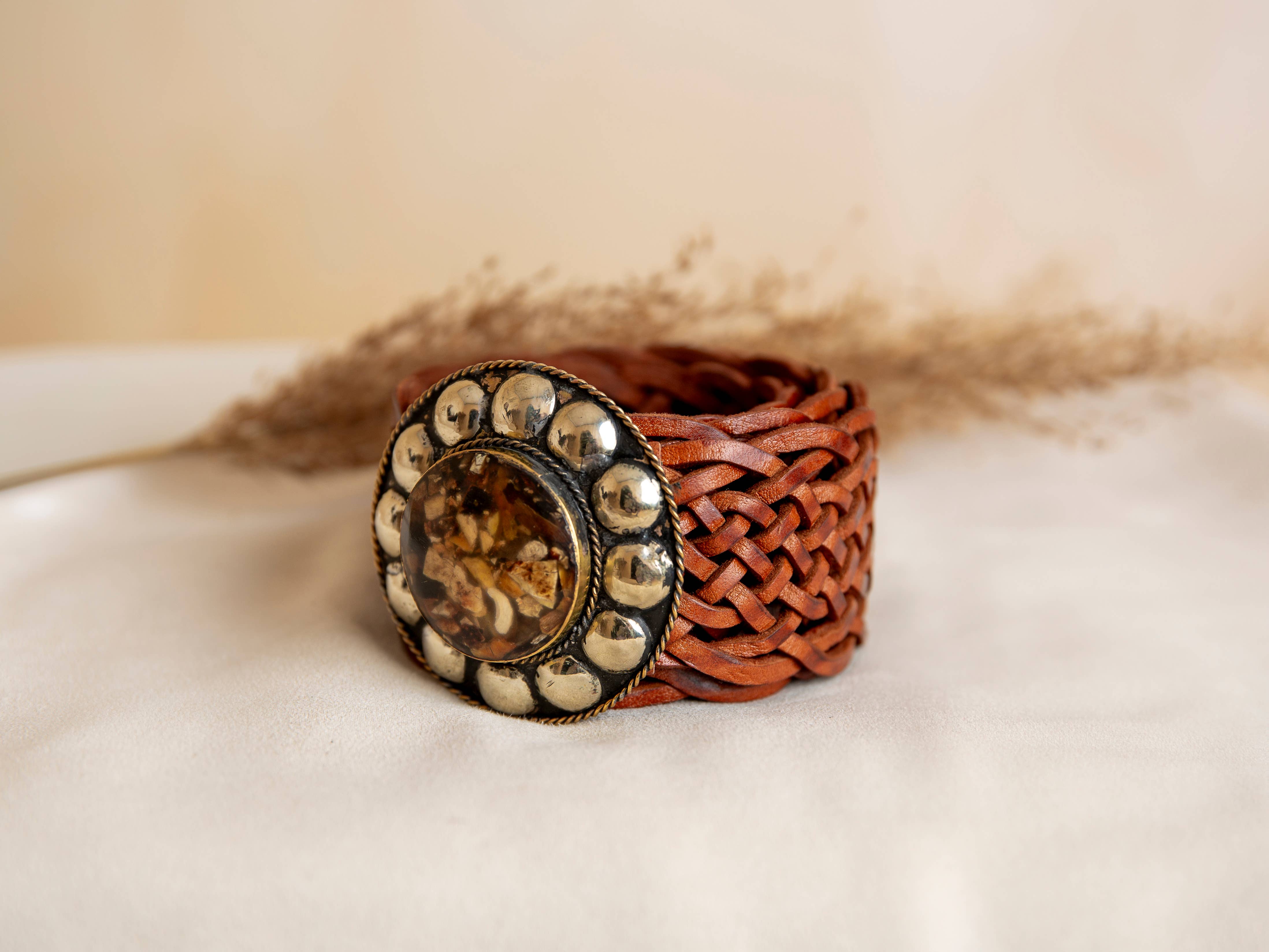 Saturn Wide Brown Belt with Earthy Center