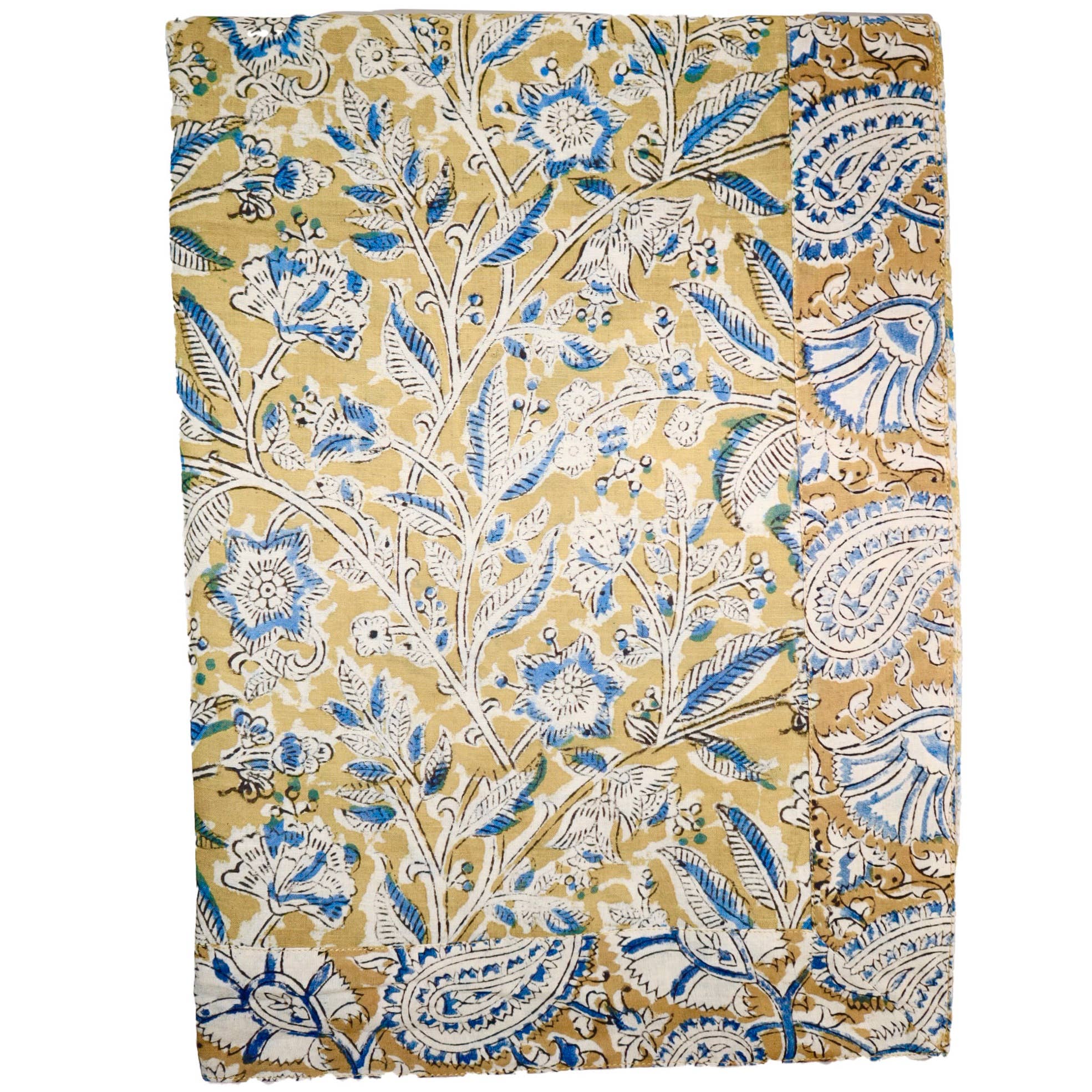 Cotton Voile Bandana - Gold/Blue