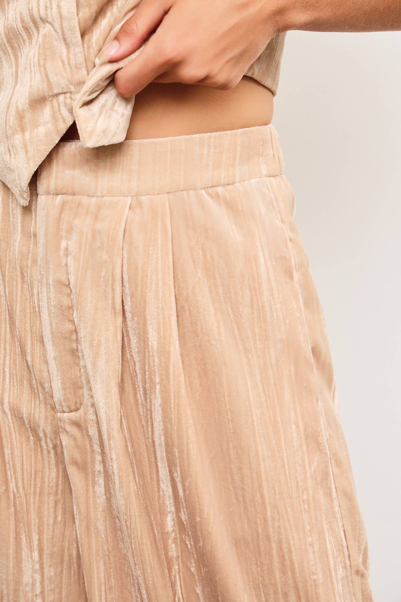 Velvet Wide Leg Pants