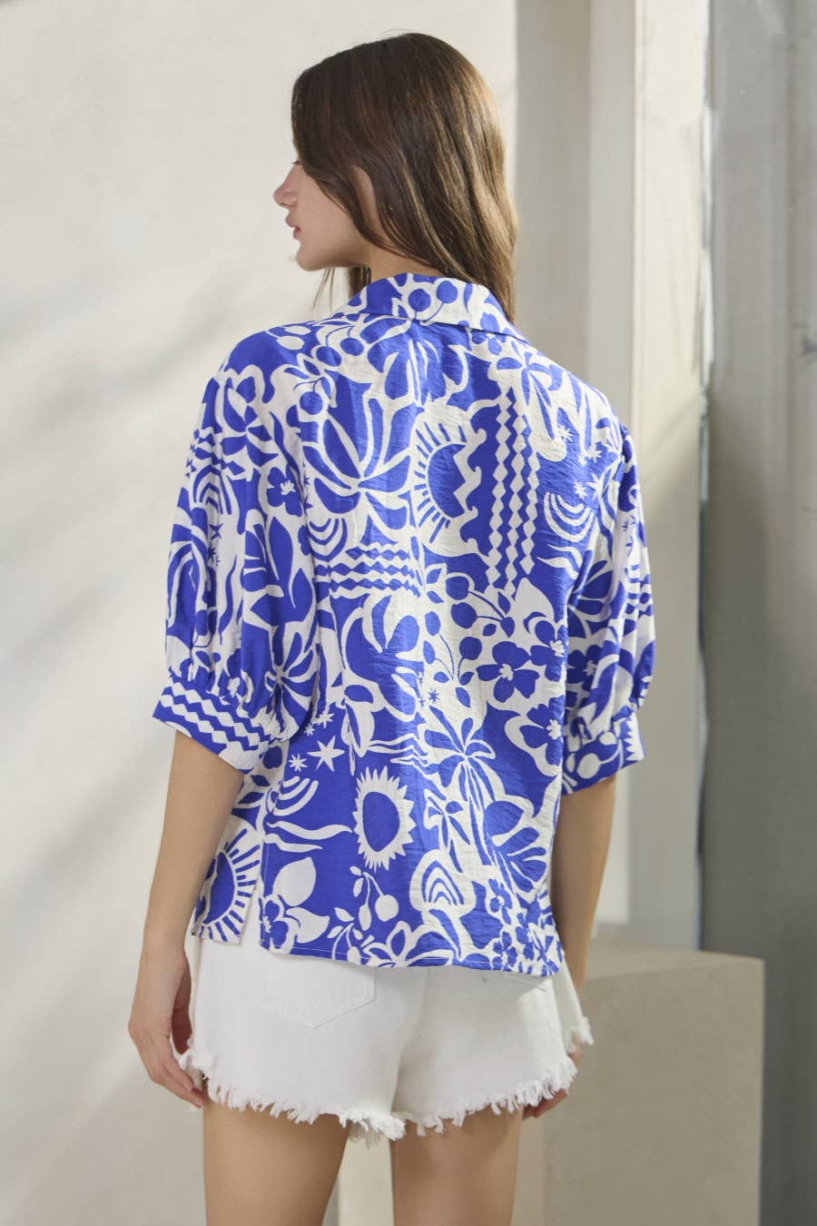 Tropical Print Blouse