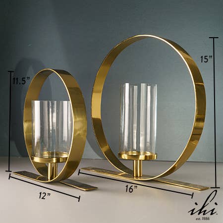 Gold Round Pillar Holder