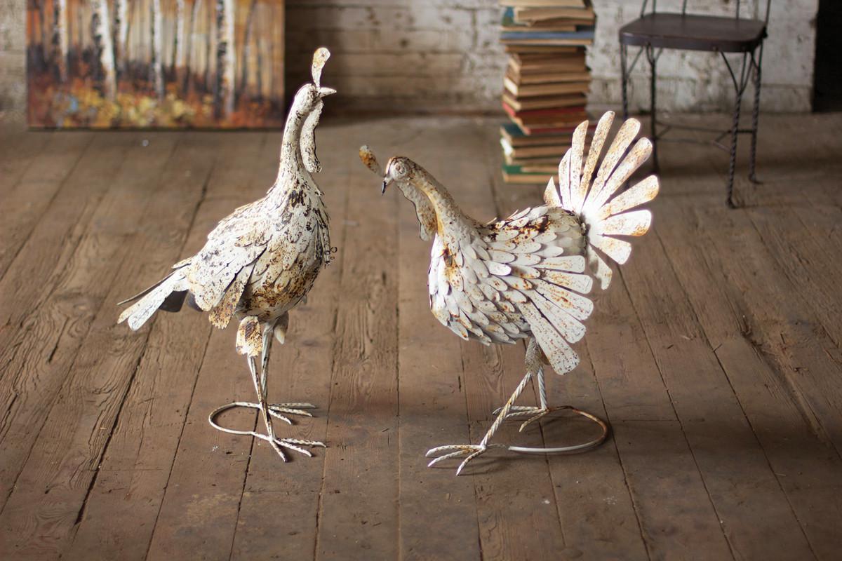 Antique Metal Turkeys