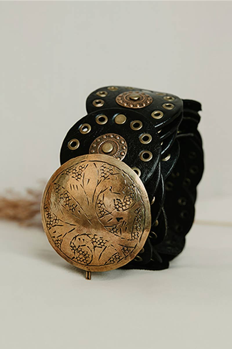 Alpha Black Leather Belt