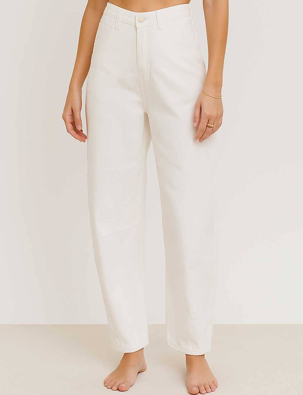 White Barrel Jeans