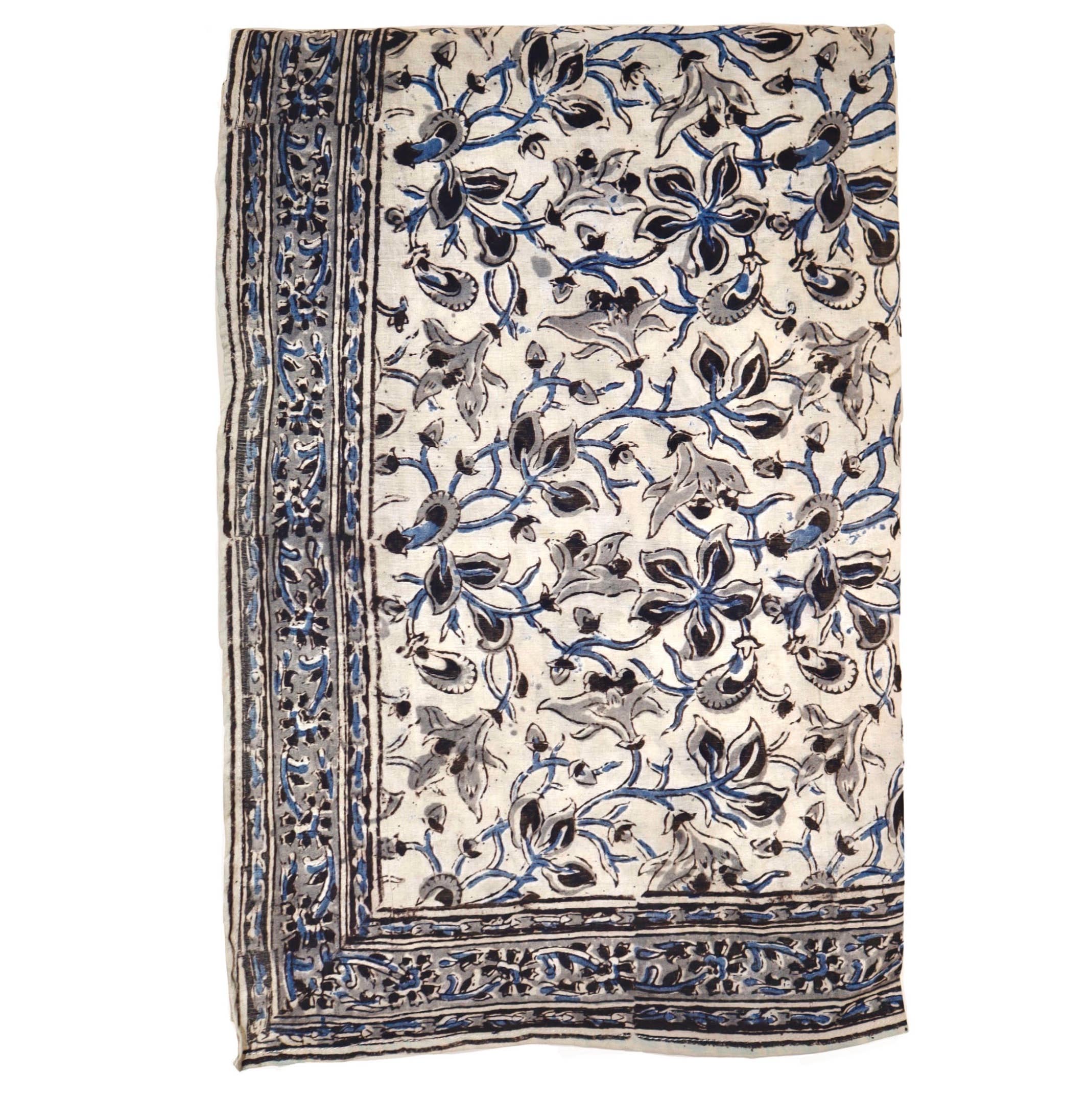 Cotton Voile Bandana - Navy/Ivory