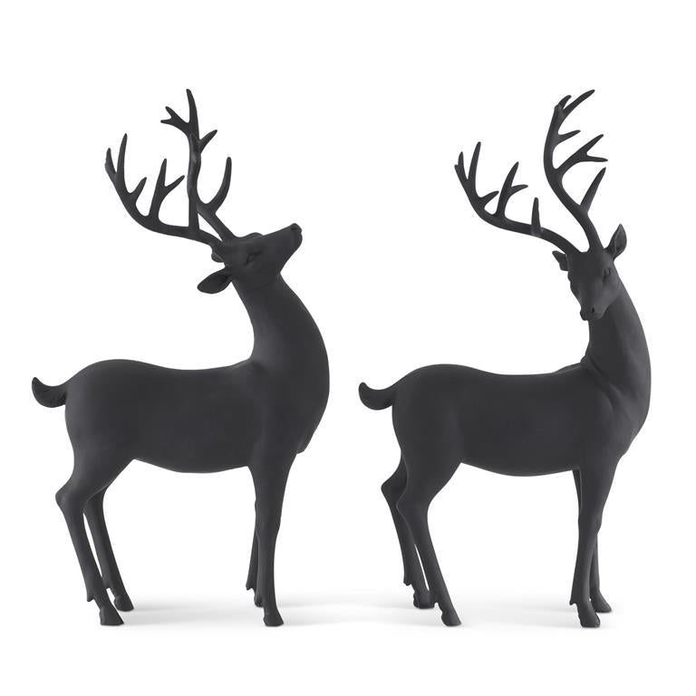 Set of Two Black Deer