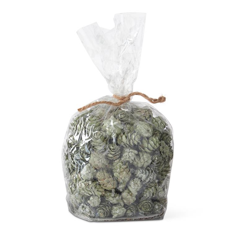 Bag of Mini Green Pine Cones