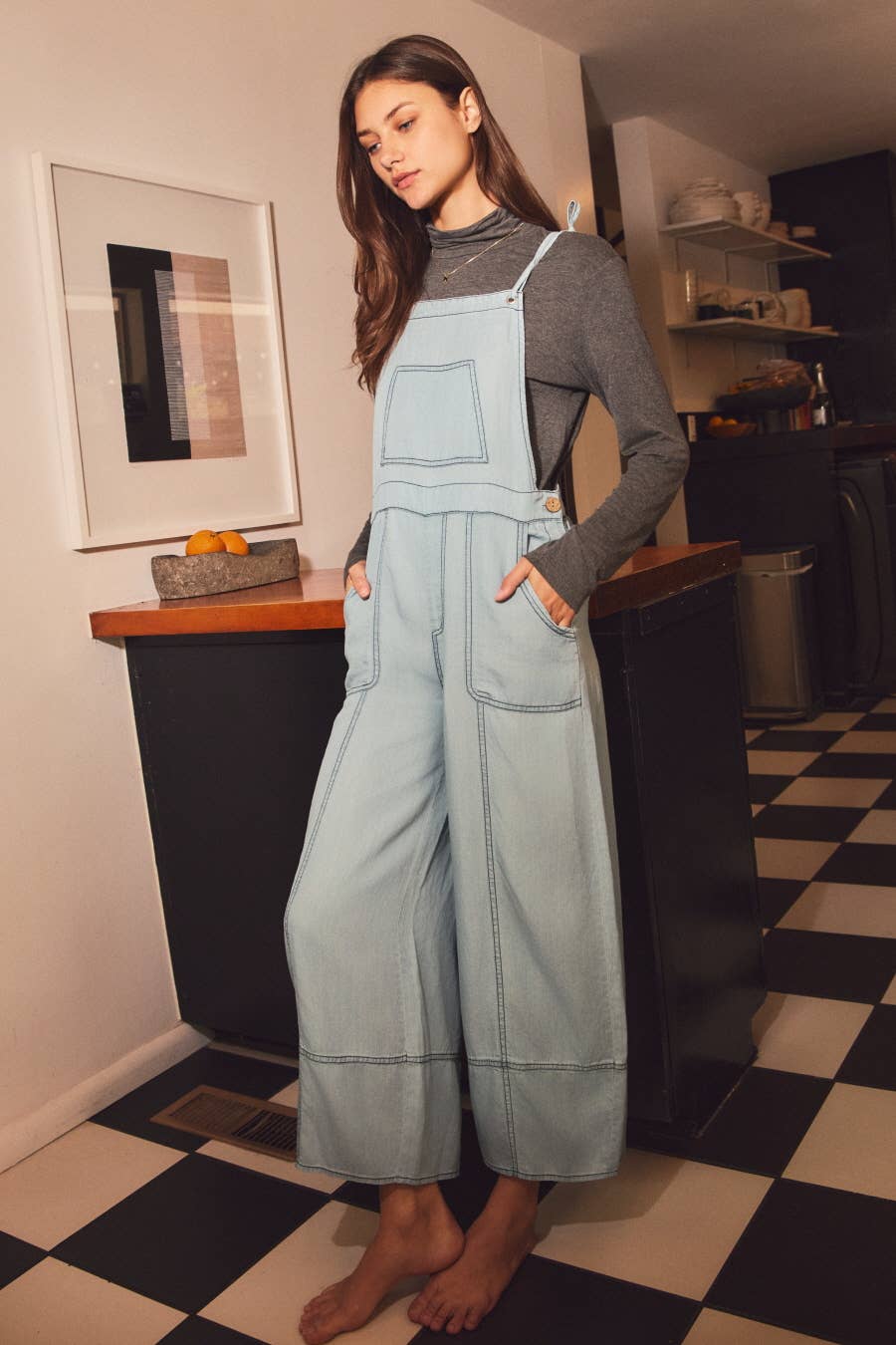 Chambray Overall Jumpsuit
