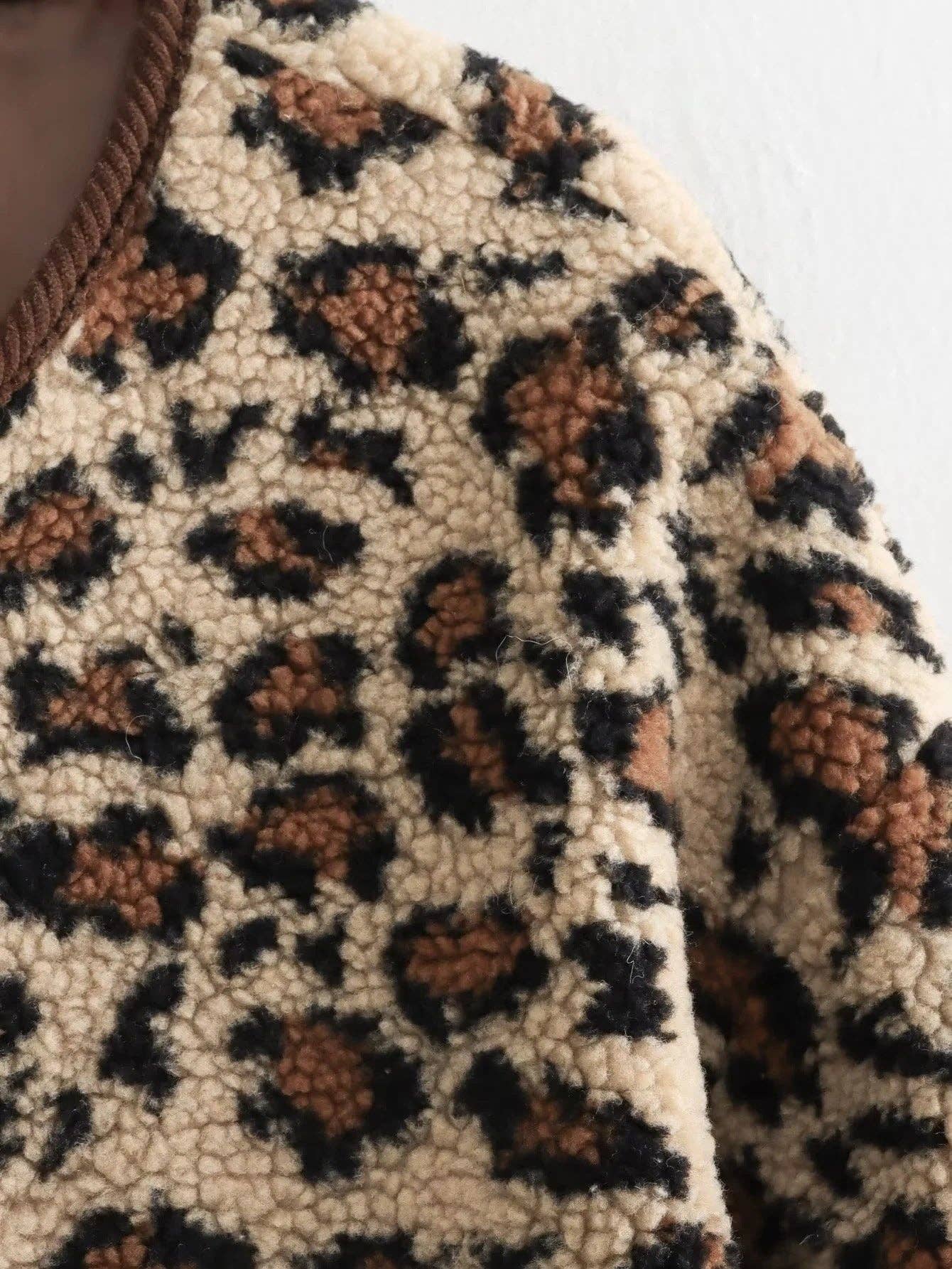 Polar Fleece Leopard Jacket