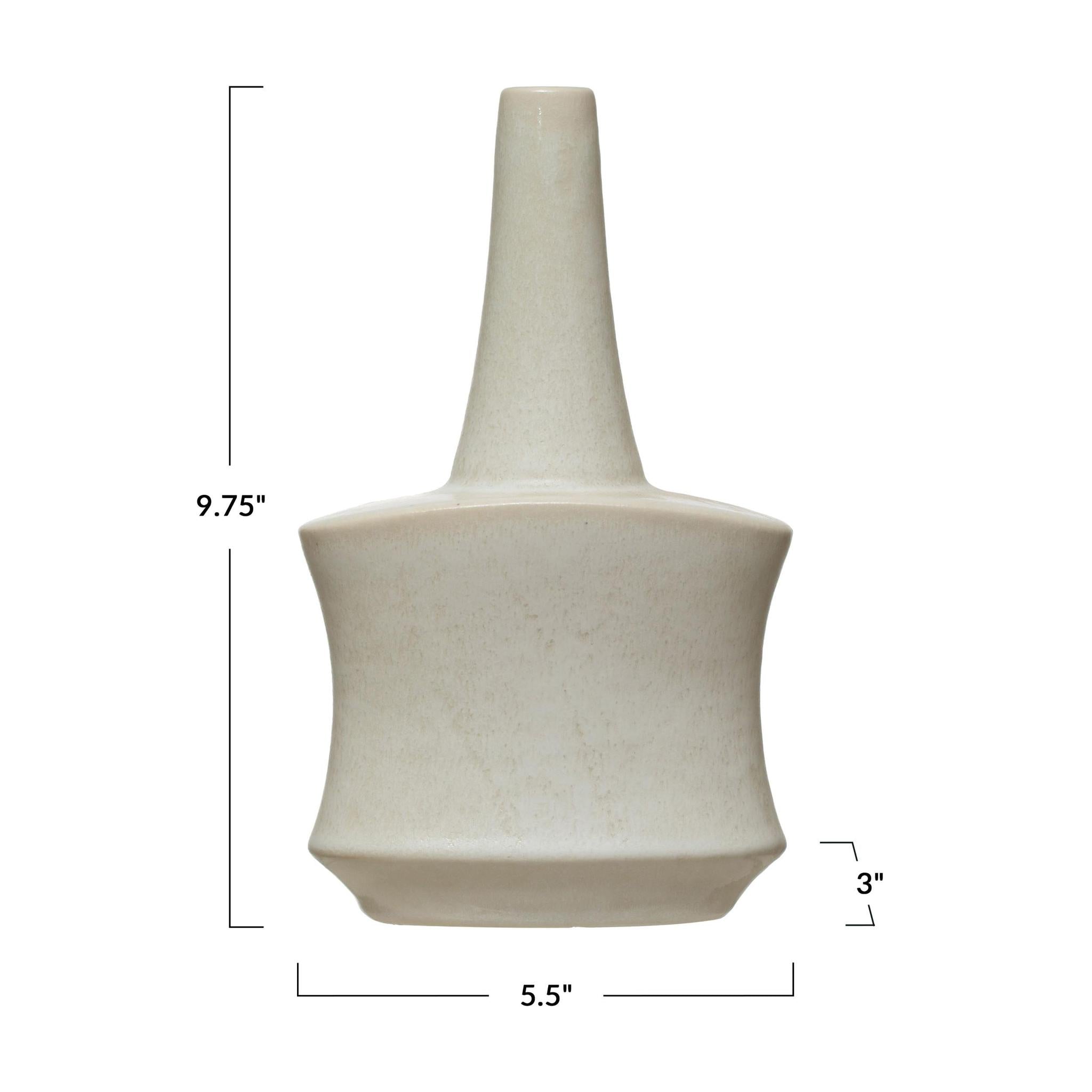 Stoneware Vase w/ Reactive Glaze