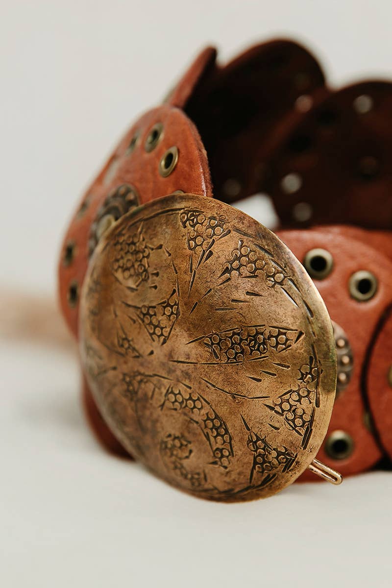 Alpha Light Brown Leather Belt