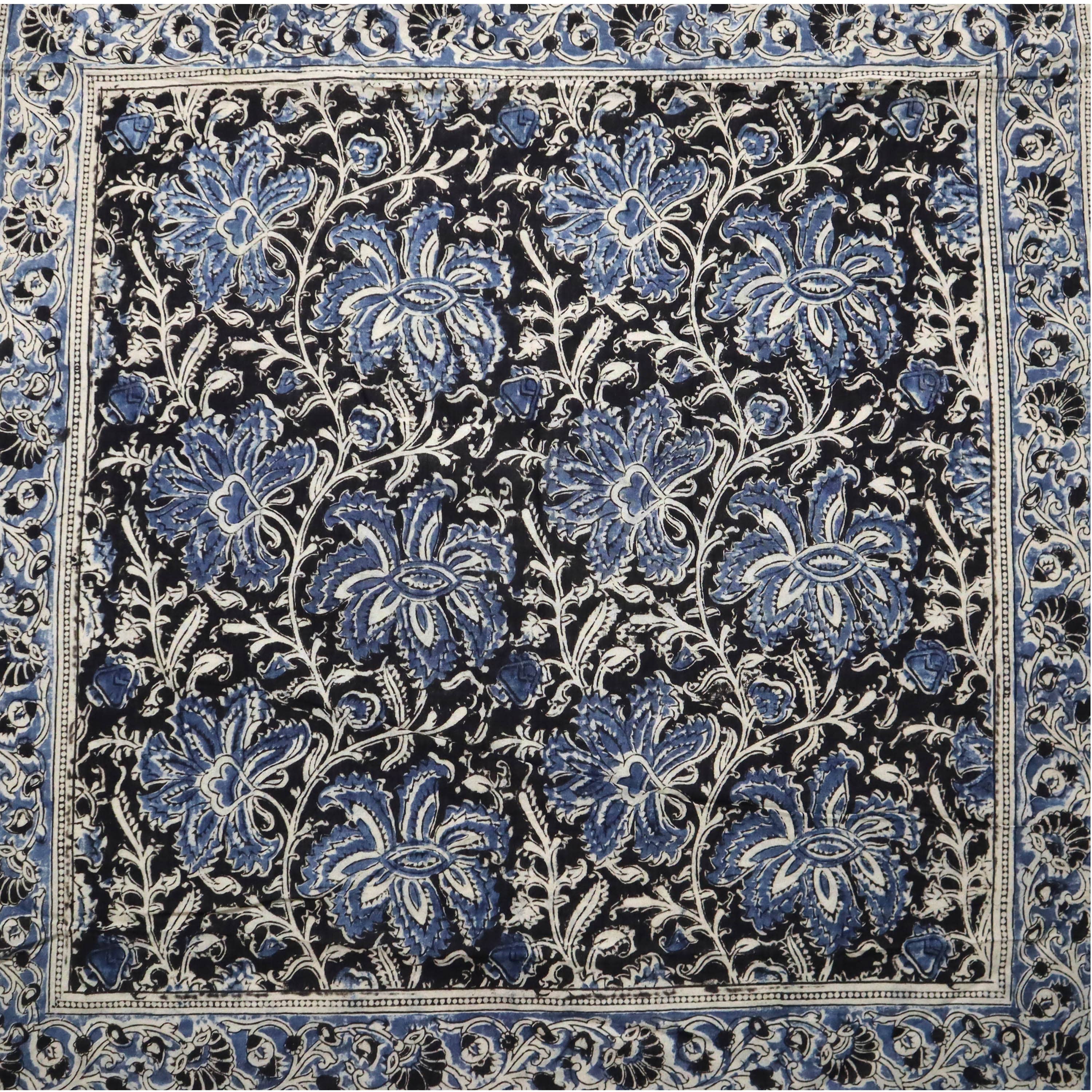 Cotton Voile Bandana - Black/Blue