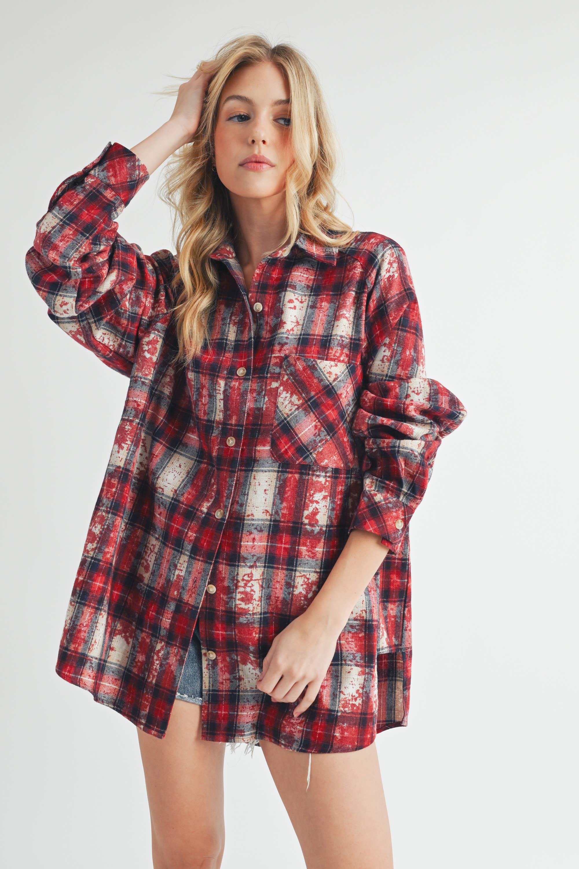 Red Plaid Flannel Shirt