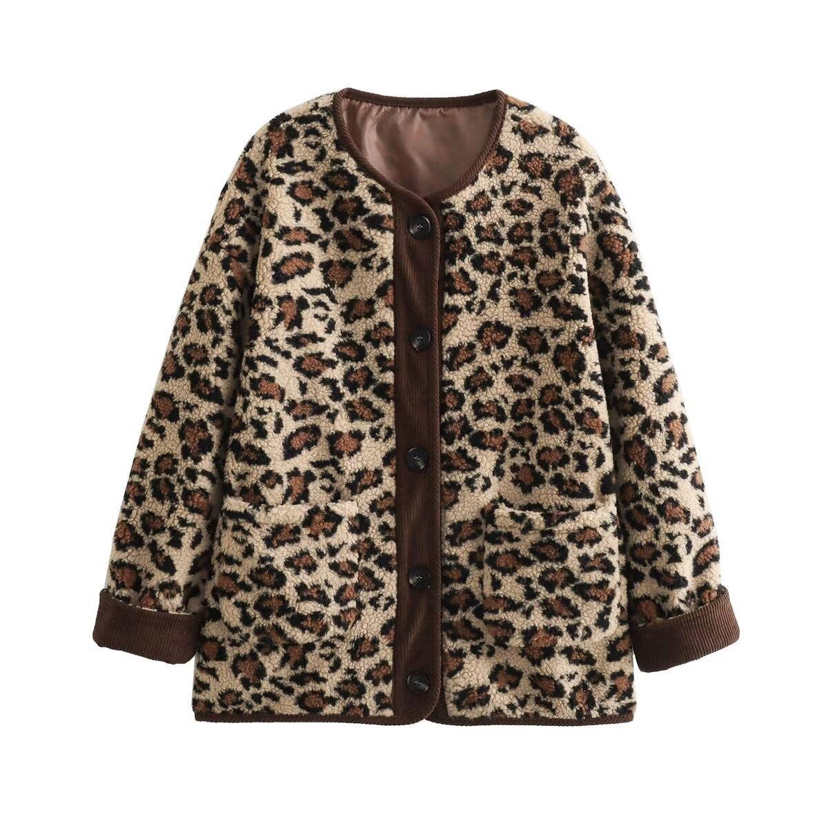 Polar Fleece Leopard Jacket