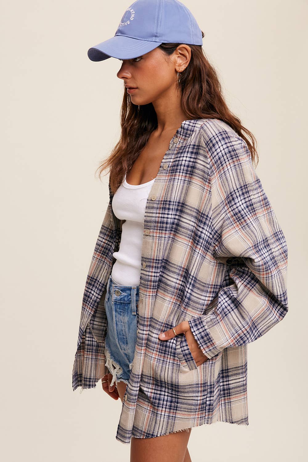 Plaid Button Down Shirt Jacket