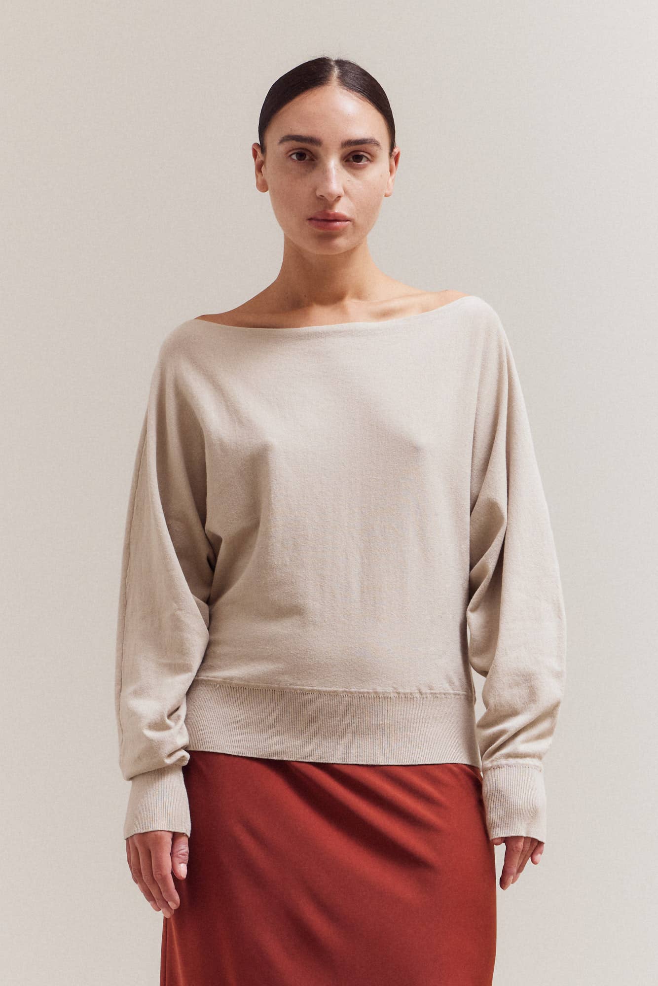 Batwing Knit Top