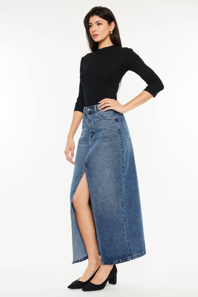 Denim Maxi Skirt